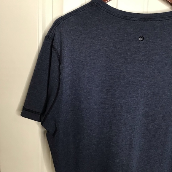 Lululemon V Neck Blue Short Sleeve T Shirt. - Picture 7 of 11